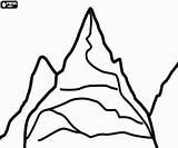 Colorear Berge Montaña Picos Naturales Designlooter Oncoloring Peaks sketch template