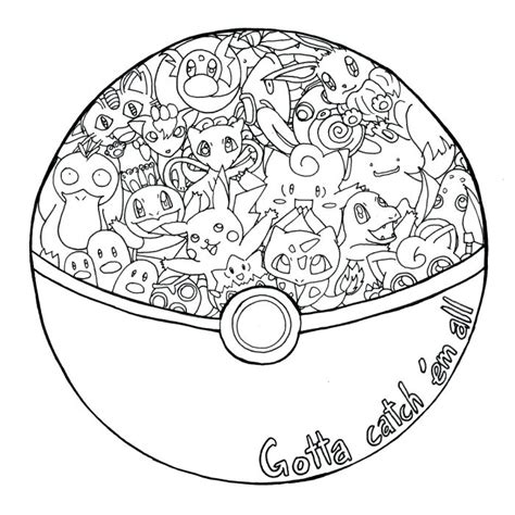 pokemon coloring pages pokeball  getcoloringscom  printable