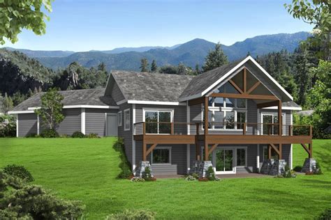 plan gh  bed northwest house plan  sloped lot sloping lot house plan craftsman