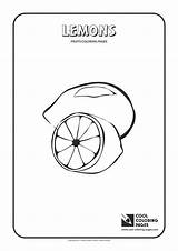Coloring Lemons Pages Fruits Cool Print sketch template