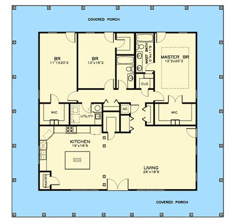 craftsman house plan  wrap  porch ukd architectural