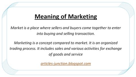 articles junction   marketing definition meaning  marketing diagram