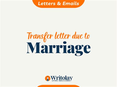 transfer due  marriage letter  templates