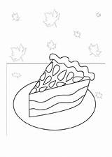 Pie Slice Coloring Thanksgiving Printable Pdf Sheet Template sketch template