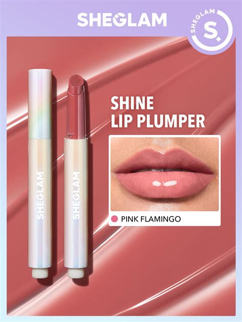 sheglam pout perfect shine lip plumper pink flamingo