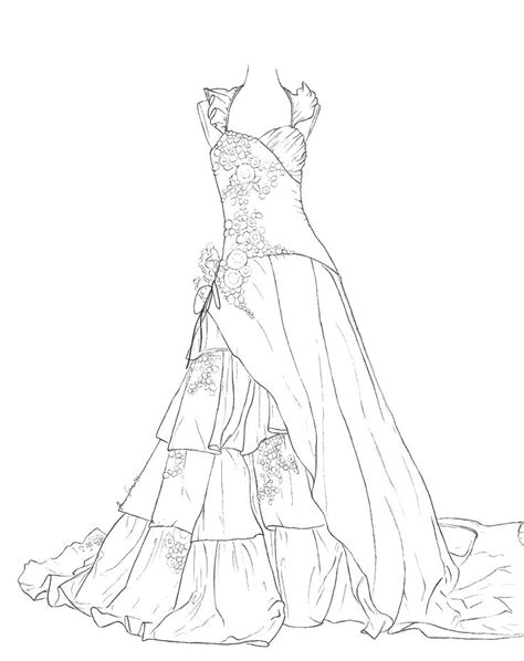 beautiful dress coloring pages  getdrawings