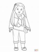 Coloring Pages Doll Baby Cartoon Popular American Girl sketch template