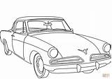 Coloring Studebaker Pages 1954 Coupe Starlight Commander Drawing Printable sketch template