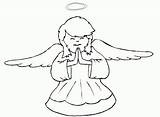 Coloring Pages Angels Printable Blue Related sketch template