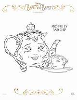 Coloring Beauty Beast Pages Sheets Potts Mrs Disney Kids Print Getcolorings Printables Printable Color sketch template