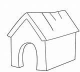 Doghouse Caseta Edificios Preschool Köpek öncesi Okul sketch template