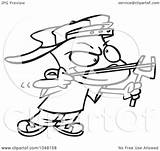 Boy Slingshot Cartoon Clip Toonaday Outline Illustration Royalty Rf Leishman Ron 2021 sketch template
