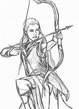 Hobbit Legolas sketch template