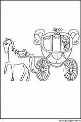 Kutsche Ausmalbilder Prinzessin Pferd Pferde Malvorlagen sketch template