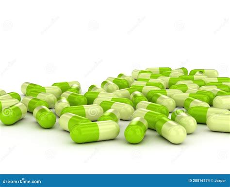 green pills  white background stock images image