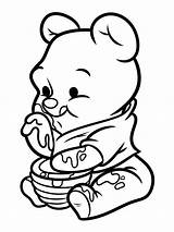 Pooh Colorear Cuties Winnie Miel Piglet Igor Comiendo sketch template