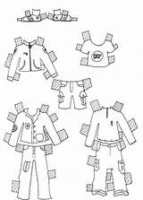 Coloring Paper Doll Clothes Boy Pages Model Dolls Clipart Boys Bing Hellokids Print Color sketch template
