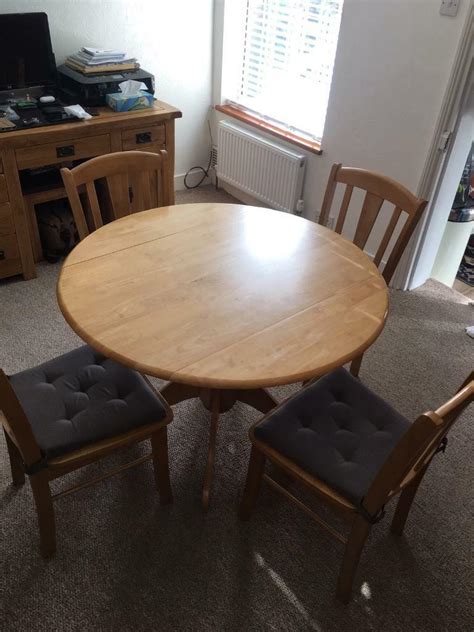 folding dining room table   chairs  chertsey surrey gumtree