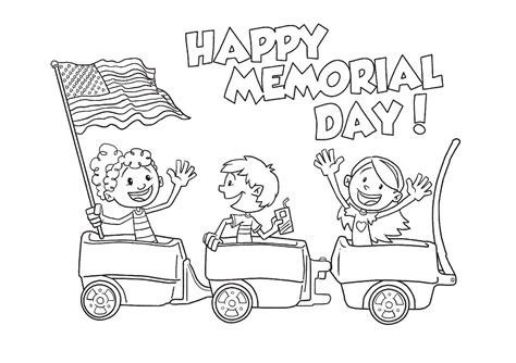 happy memorial day coloring page  printable coloring pages  kids