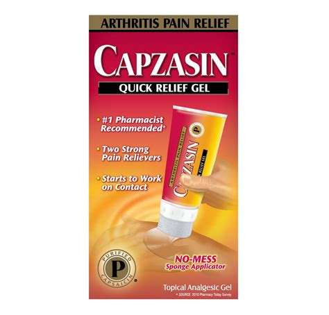 arthritis pain quick relief gel oz  capzasin
