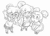 Chipettes sketch template