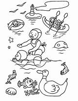 Vakantie Zomer Mewarnai Liburan Playa Ferien Vacances Ausmalbilder Malvorlagen Animasi Vacanze Bergerak Colorare Jugando Malvorlage Animaatjes Bewegende Animaties Berlibur Animierte sketch template