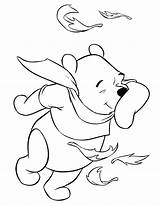 Coloring Pooh Winnie Fall Wind Pages Rain Gif Kids Popular Disney sketch template