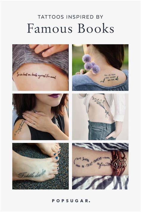 literary tattoo ideas for book lovers popsugar love and sex