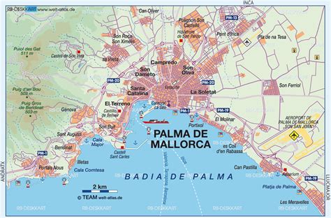 map  palma de mallorca overview region  spain welt atlasde