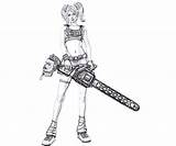 Juliet Chainsaw Cheerleader Coloring Lollypop Pages Starling sketch template