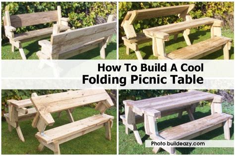 build  cool folding picnic table