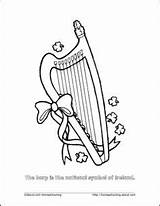 Harp Patricks Felt sketch template