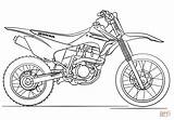 Coloring Dirt Bike Honda Pages Drawing Printable sketch template