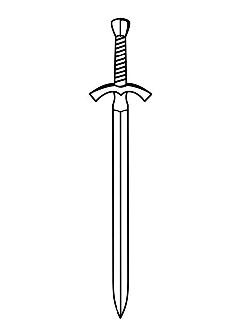 sword outline clipart   cliparts  images  clipground