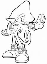 Sonic Espio Coloring Pages Printable Games Coloriage Template Drawing Getdrawings sketch template