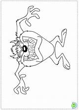 Coloring Dinokids Taz Devil Tasmanian Close sketch template