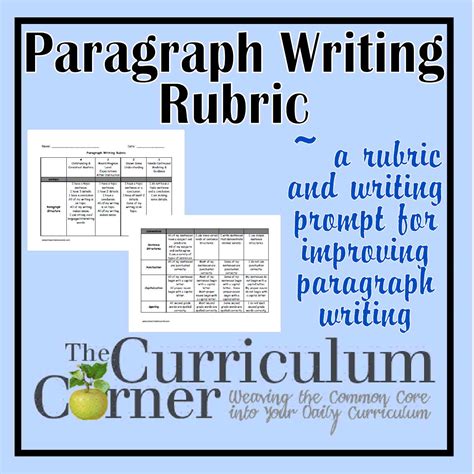 grade paragraph writing rubric  curriculum corner
