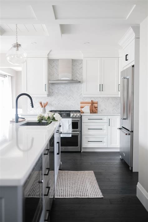 gray white kitchen home inspiration