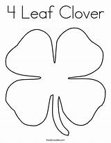 Clover Leaf Coloring Four Shamrock Color St Patricks Pages Printable Patrick Clipart Template Sheets Print Crafts Preschool Cliparts Twistynoodle Templates sketch template