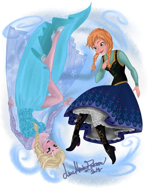 elsa  anna frozen fan art  fanpop