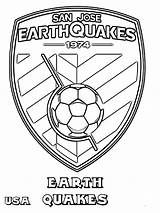 Coloring Soccer Pages Logos Earthquake Boys Drawing Recommended Getdrawings sketch template