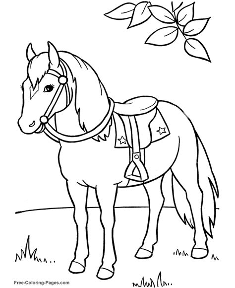 coloring book pictures  horses  print