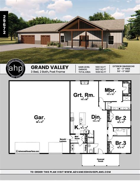 post frame homebarndominium plan grand valley aframehome barn homes floor plans barn