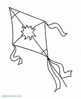 Kite Coloring Pages Color Kids Printable Popular Gif Comments Coloringhome sketch template