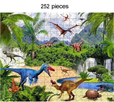 puzzle dinosaur jigsaw puzzle   pieces boardgame etsy