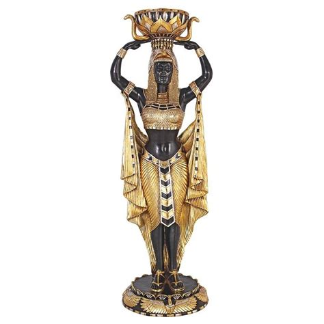 cleopatra s egyptian nubian maiden with urn grande scale statue