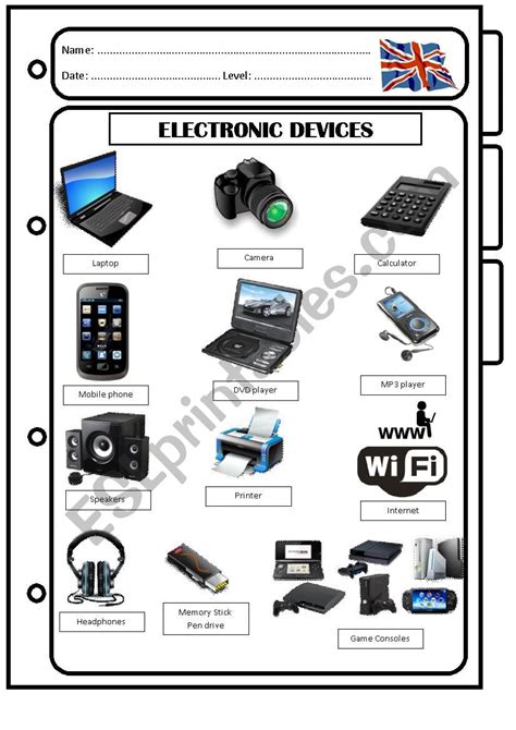 electronic devices esl worksheet  juanmi