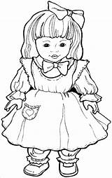 Doll Coloring Dolls Pages Playtime Printable Kidprintables Baby Return Main sketch template