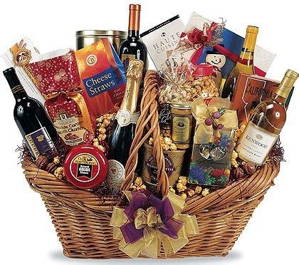 gift baskets punch wine