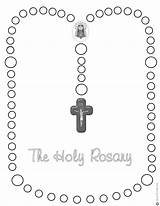 Rosary Coloring Printable Pages Kids Holy Choose Board Pray sketch template